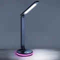 Lampa biurkowa ściemnialna NEPTUN czarna LED 3 step dim. 7W 4000K+RGB goldlux 325044 | 5901508325044