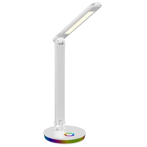 Lampa biurkowa ściemnialna NEPTUN biała LED 3 step dim. 7W 4000K+RGB goldlux 325037 | 5901508325037