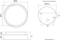 Lampa sufitowa zewnętrzna Beni okrągła BN-OK200 antracyt LED 18W 4000K IP65 su-ma 94054099 | 5907632912969