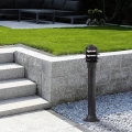 Lampa ogrodowa stojąca Bollards czarny wys.73 cm. E27 IP44 Searchlight 1076-730 | 5013874220363