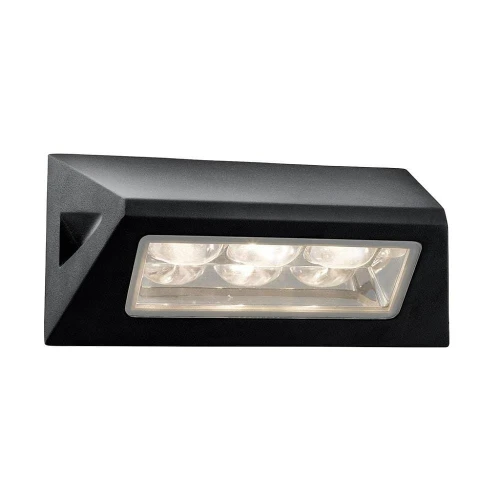 Kinkiet zewnętrzny Peru czarny LED 4W 6500K IP44 searchlight 5513BK | 5013874412751