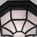 Sufitowa lampa zewnętrzna Vermont czarny E27 IP54 searchlight 2942BK | 5013874294036