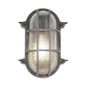 Kinkiet zewnętrzny Bulkhead owal rustykalny czarno-srebrny E27 IP44 searchlight 61402BS