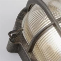 Kinkiet zewnętrzny Bulkhead owal rustykalny czarno-srebrny E27 IP44 searchlight 61402BS