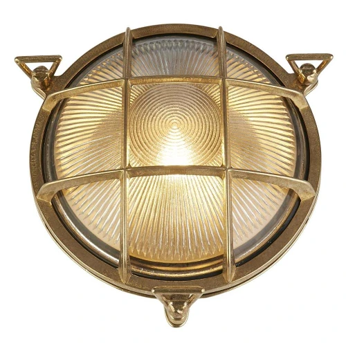 Lampa zewnętrzna Bulkhead okrągły mosiądz E27 IP64 searchlight 30361PB