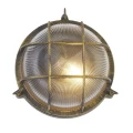 Lampa zewnętrzna Bulkhead okrągły rustykalny czarno-złoty E27 IP44 searchlight 61401BG