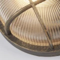 Lampa zewnętrzna Bulkhead okrągły rustykalny czarno-złoty E27 IP44 searchlight 61401BG