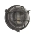 Lampa zewnętrzna Bulkhead okrągły rustykalny czarno-srebrny E27 IP44 searchlight 61401BS
