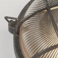 Lampa zewnętrzna Bulkhead okrągły rustykalny czarno-srebrny E27 IP44 searchlight 61401BS