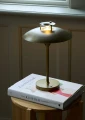 Zewnętrzna lampka stołowa Stepp 1-2-3 antyczny mosiądz Ø22 akumulator LED 3 step dim. 2,5W 2700K IP54 halo design 746064 | 5705639746064