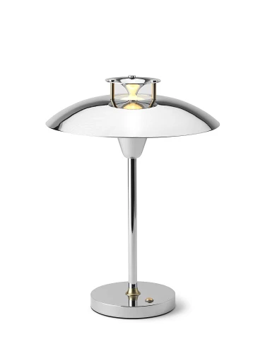 Zewnętrzna lampka stołowa zasilania akumulatorem Stepp 1-2-3 chrom Ø22 akumulator LED 3 step dim. 2,5W 2700K IP54 halo design 746095 | 5705639746095