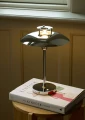 Zewnętrzna lampka stołowa zasilania akumulatorem Stepp 1-2-3 chrom Ø22 akumulator LED 3 step dim. 2,5W 2700K IP54 halo design 746095 | 5705639746095