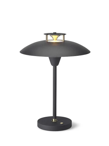 Zewnętrzna lampka stołowa zasilania akumulatorem Stepp 1-2-3 czarny Ø22 akumulator LED 3 step dim. 2,5W 2700K IP54 halo design 746040 | 5705639746040