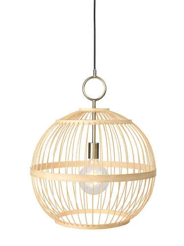 Lampa wisząca Stockholm edycja nordycka naturalne drewno Ø 50cm. E27 halo design 746774 | 5705639746774