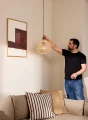 Lampa wisząca Stockholm edycja nordycka naturalne drewno Ø 30cm. E27 halo design 746712 | 5705639746712