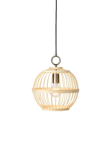 Lampa wisząca Stockholm edycja nordycka naturalne drewno Ø 30cm. E27 halo design 746712 | 5705639746712
