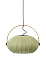Lampa wisząca DC Textile leśna zieleń | dąb Ø 40cm. E27 halo design 746361 | 5705639746361