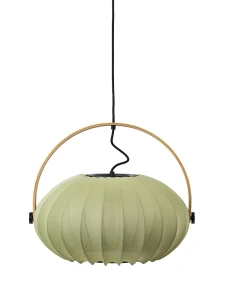 DC Textile leśna zieleń | dąb Ø 40cm. E27 Lampa wisząca 
