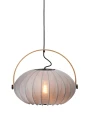 Lampa wisząca DC Textile kamienna szarość | dąb Ø 40cm. E27 halo design 746354 | 5705639746354