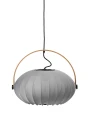 Lampa wisząca DC Textile kamienna szarość | dąb Ø 40cm. E27 halo design 746354 | 5705639746354