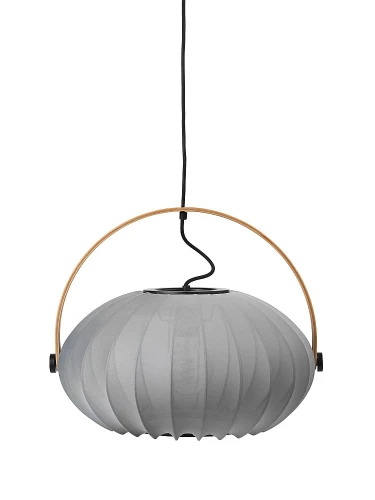 Lampa wisząca DC Textile kamienna szarość | dąb Ø 40cm. E27 halo design 746354 | 5705639746354