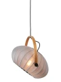 Lampa wisząca DC Textile kamienna szarość | dąb Ø 40cm. E27 halo design 746354 | 5705639746354