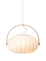 Lampa wisząca DC Textile biały | dąb Ø 40cm. E27 halo design 746347 | 5705639746347