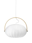 DC Textile biały | dąb Ø 40cm. E27 Lampa wisząca