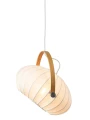 Lampa wisząca DC Textile biały | dąb Ø 40cm. E27 halo design 746347 | 5705639746347
