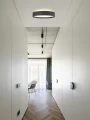 Plafon ściemnialny z podświetleniem tylnym i funkcją pamięci Backlight Full czarny Ø 50cm. LED 3 step dim. 48W 3000K halo design 746484 | 5705639746484