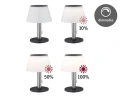 Zewnętrzna ściemnailna lampka stołowa solarna Lillesol srebrna solar LED 3 step dim. 0,8W 3000K IP44 paulmann 94309 | 4000870943090