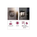 Solarny kinkiet zewnętrzny z czujnikiem zmierzchu i ruchu Marisol solar czarny PIR LED  5,5W 3000K IP44 paulmann 94572 | 4000870945728