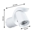 Kinkiet zewnętrzny regulowany z czujnikiem ruchu i zmierzchu Cuff biały PIR LED COB 10W 3000K IP44 paulmann 94832 | 4000870948323