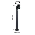 Lampa ogrodowa stojąca regulowana z czujnikiem ruchu i zmierzchu Cuff antracyt wys. 78cm. PIR LED COB 10W 3000K IP44 paulmann 94831 | 4000870948316