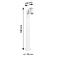 Lampa ogrodowa stojąca regulowana z czujnikiem ruchu i zmierzchu Cuff biały wys. 78cm. PIR LED COB 10W 3000K IP44 paulmann 94833 | 4000870948330