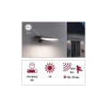 Solarny kinkiet zewnętrzny z czujnikiem zmierzchu i ruchu Kiran solar antracyt PIR LED 3W 3000K IP44 paulmann 94340 | 4000870943403