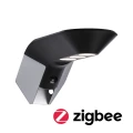 Solarny kinkiet zewnętrzny sterowany aplikacją z czujnikiem ruchu i zmierzchu Soley solar antracyt Smart Home Zigbee PIR LED 1W 3000K IP44 paulmann 94279 | 4000870942796