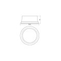 Oprawa wpuszczana Tolve Ro biały Ø 22cm. LED 40W 3000K CRI>90 IP65 oxyled 704387 | 5905600704387