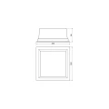 Oprawa wpuszczana Tolve SQ biały szer. 22cm. LED 40W 4000K CRI>90 IP65 oxyled 704363 | 5905600704363