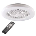 Plafon ściemnialny z wentylatorem LIBYA biały z wentylatorem Ø 50cm, LED dim. 48W 3000-4000-6500K pilot goldlux 325792 | 5901508325792