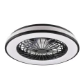 Plafon ściemnialny z wentylatorem KENYA czarny z wentylatorem Ø 50cm, LED dim. 48W 3000-4000-6500K pilot goldlux 325808 | 5901508325808