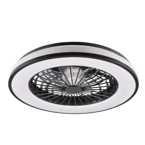 Plafon ściemnialny z wentylatorem KENYA czarny z wentylatorem Ø 50cm, LED dim. 48W 3000-4000-6500K pilot goldlux 325808 | 5901508325808