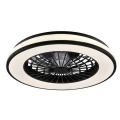 Plafon ściemnialny z wentylatorem KENYA czarny z wentylatorem Ø 50cm, LED dim. 48W 3000-4000-6500K pilot goldlux 325808 | 5901508325808