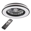 Plafon ściemnialny z wentylatorem KENYA czarny z wentylatorem Ø 50cm, LED dim. 48W 3000-4000-6500K pilot goldlux 325808 | 5901508325808
