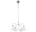 Lampa wisząca DOBBY nikiel mat | biały Ø 55cm. 5xE27 RL R31055007 | 4017807609004