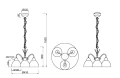 Lampa wisząca DOBBY nikiel mat | biały Ø 43cm. 3xE27 RL R31053007 | 4017807608991