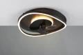 Lampa sufitowa ściemnialna z wentylatorem SORTLAND czarny mat Ø 50cm LED 3 step dim. 30W 2700-6500K pilot rl R67393132 | 4017807606027