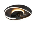 Lampa sufitowa ściemnialna z wentylatorem SORTLAND czarny mat Ø 50cm LED 3 step dim. 30W 2700-6500K pilot rl R67393132 | 4017807606027
