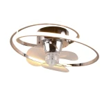 UMEA chrom z wentylatorem Ø 50cm LED dim. 38W 2700-6500K pilot Lampa sufitowa ściemnialna