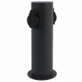 Słupek ogrodowy ELEKTRI okrągły czarny wys. 28cm 2xgniazdo~230V